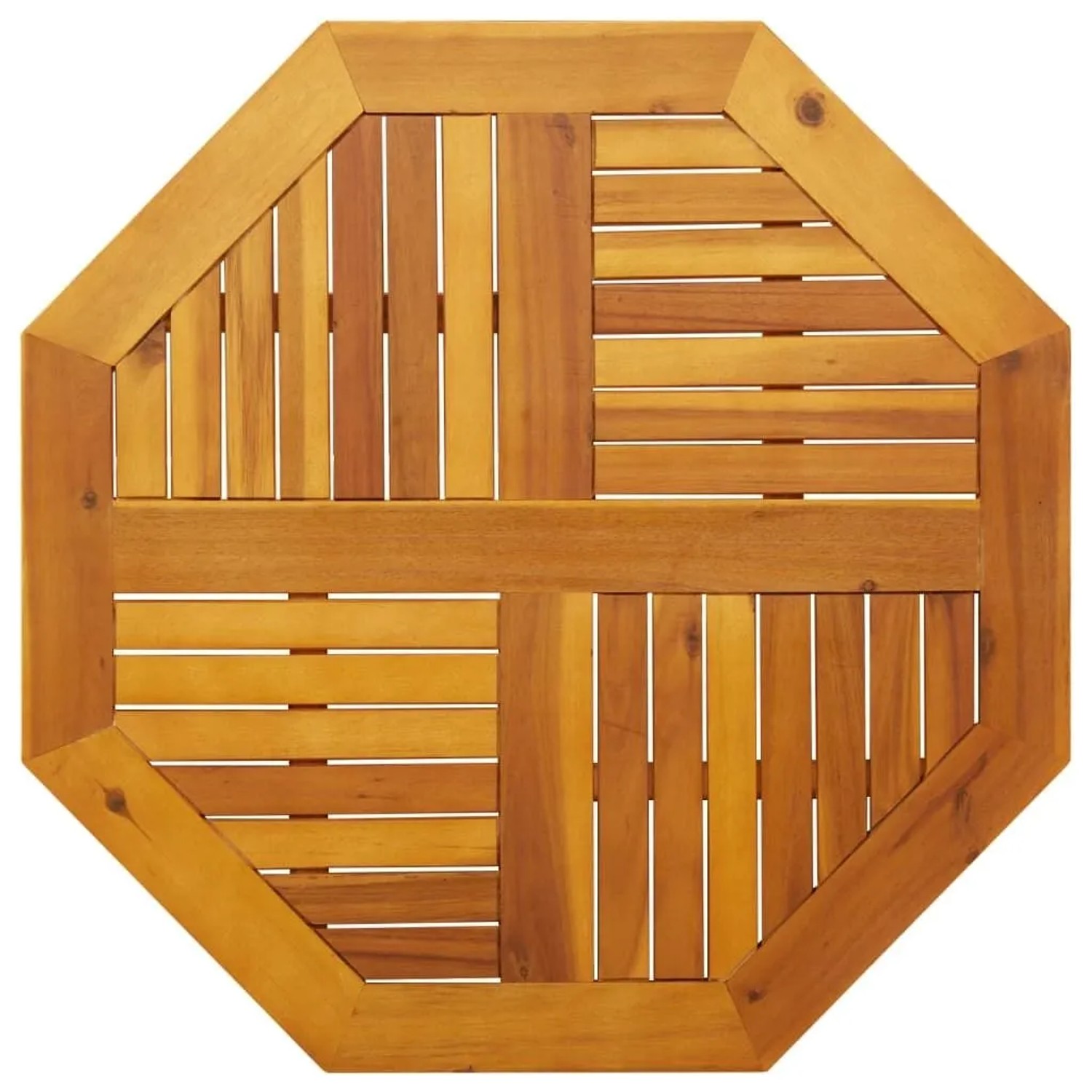 vidaXL Tischplatte 80x80x2,2 cm Achteckig Massivholz Akazie 4004262