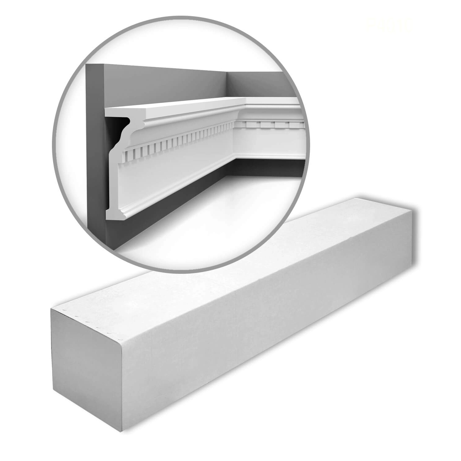ORAC DECOR P4010-Box Wandleisten 1 Karton Set mit 6 Friesleisten 12 m Weiß