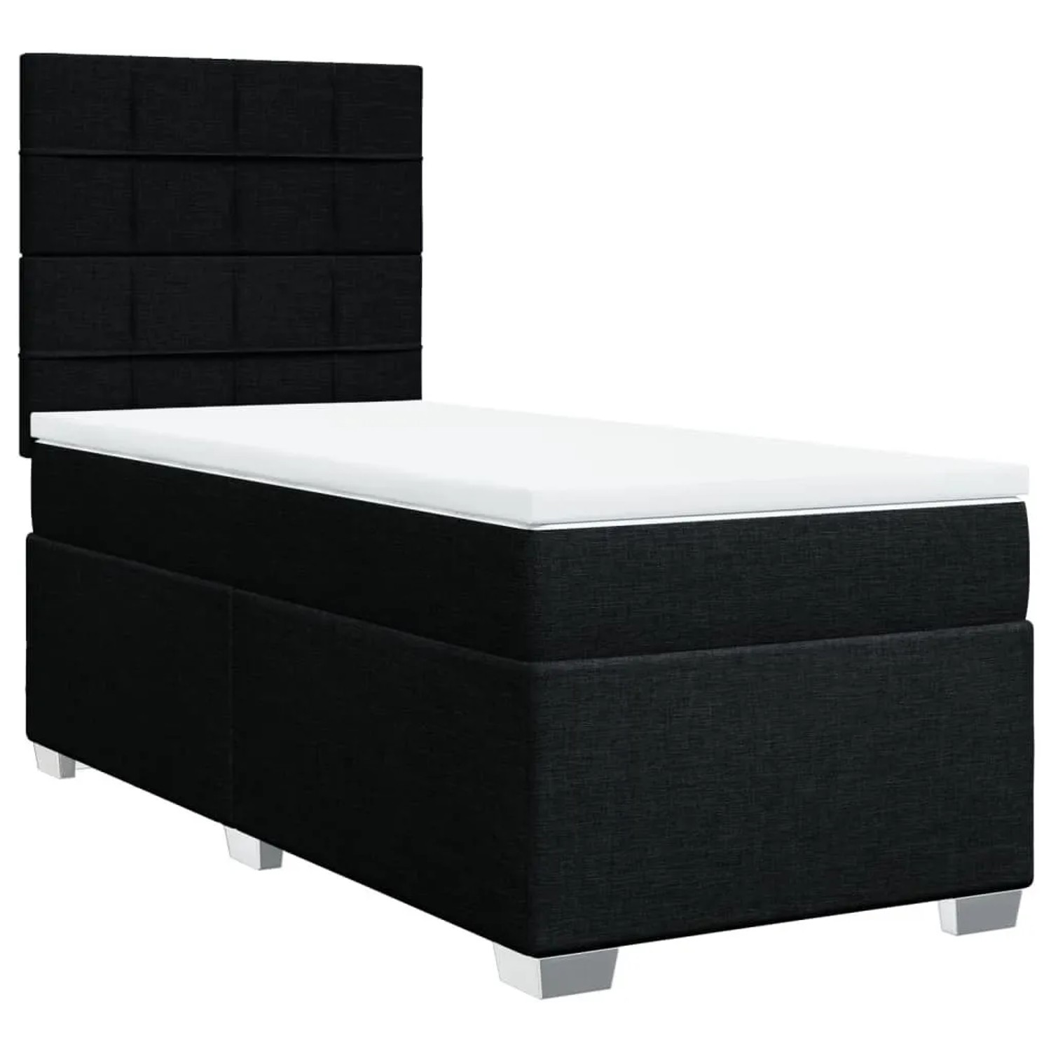 vidaXL Boxspringbett mit Matratze Schwarz 100x200 cm Stoff 3292701 günstig online kaufen