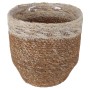 A.H.G. Übertopf Hogla-Gras, natur-beige, Ø 18cm. Pflanzkorb im Boho-Stil mit Polybeutel.