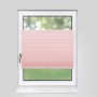 Rosa Deco-Raum Plissee Basic 100x210 cm am Fenster, blickdicht und ohne Bohren montiert.