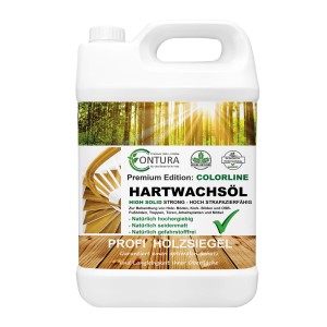 Contura Hartwachsöl Colorline Light White, 2,5L Gebinde. Holzöl für Parkett, Dielen und Möbel.
