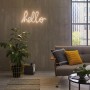 Paulmann FlexLED 3D Basis-Set als Leuchtschrift "Hello" im Wohnraum, warmweiß.