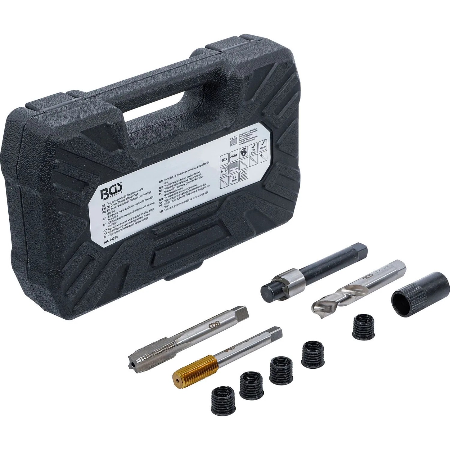 BGS Ölablassgewinde Reparatursatz Für Aluminium Ölwannen M12 X 1 75 74243