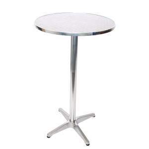 Chefgastro Alu-Stehtisch + Bistrotisch HxBxT 110x60x60 cm Ø 60cm Basismodell Höhenverstellbar 70/110cm