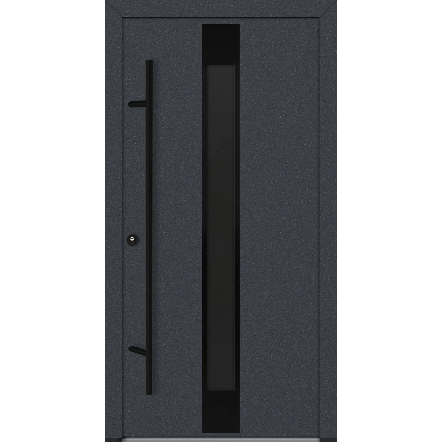 FM Türen AS68 Modell 25 1000 x 2000 Anthrazit Links Innen Beschläge Set 01