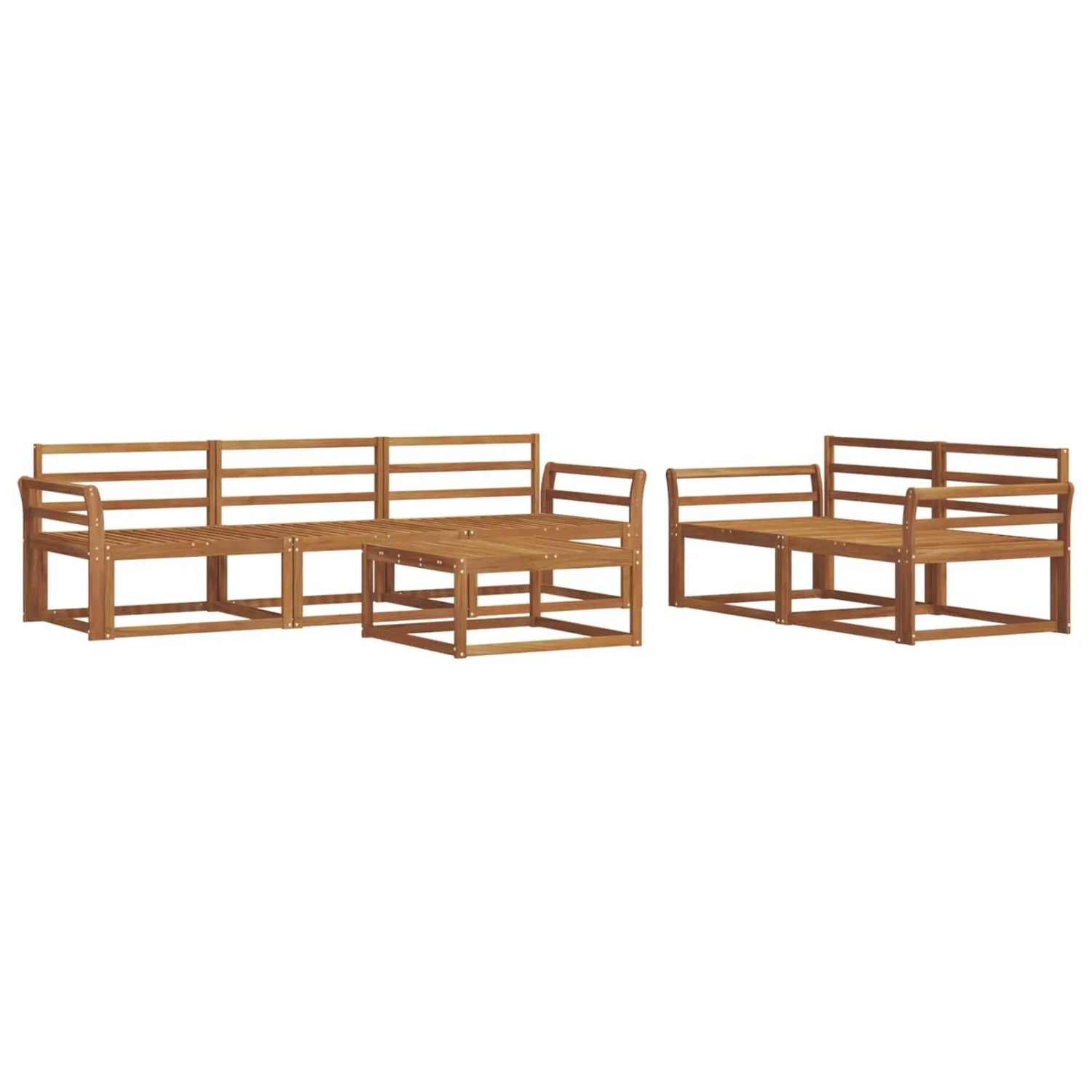 vidaXL Outdoor-Sofagarnitur 6-Tlg Natur Massivholz Akazie 3367192
