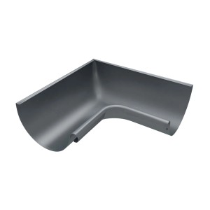 Zambelli Rinnenwinkel 90° anthrazit, Inneneck für Dachrinnen, Stahl verzinkt.