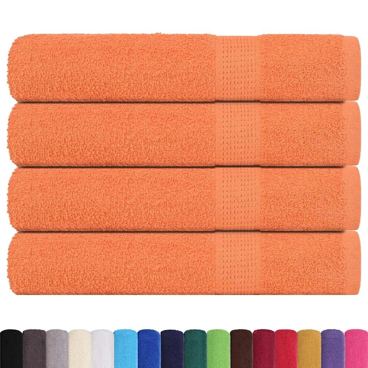 vidaXL Saunatücher 4 Stk Orange 80x200 cm 360 g/m² 100% Baumwolle 136912 günstig online kaufen