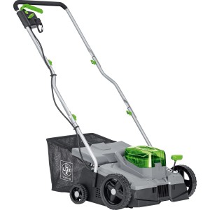 Lux Vertikutierer A-VL-2x20/36, 480 W, mit Fangkorb. Elektro-Vertikutierer für Rasenpflege.