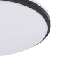 Moderne, runde LED-Deckenleuchte Margidore von Eglo, schwarz umrandet, ideal für Feuchträume.