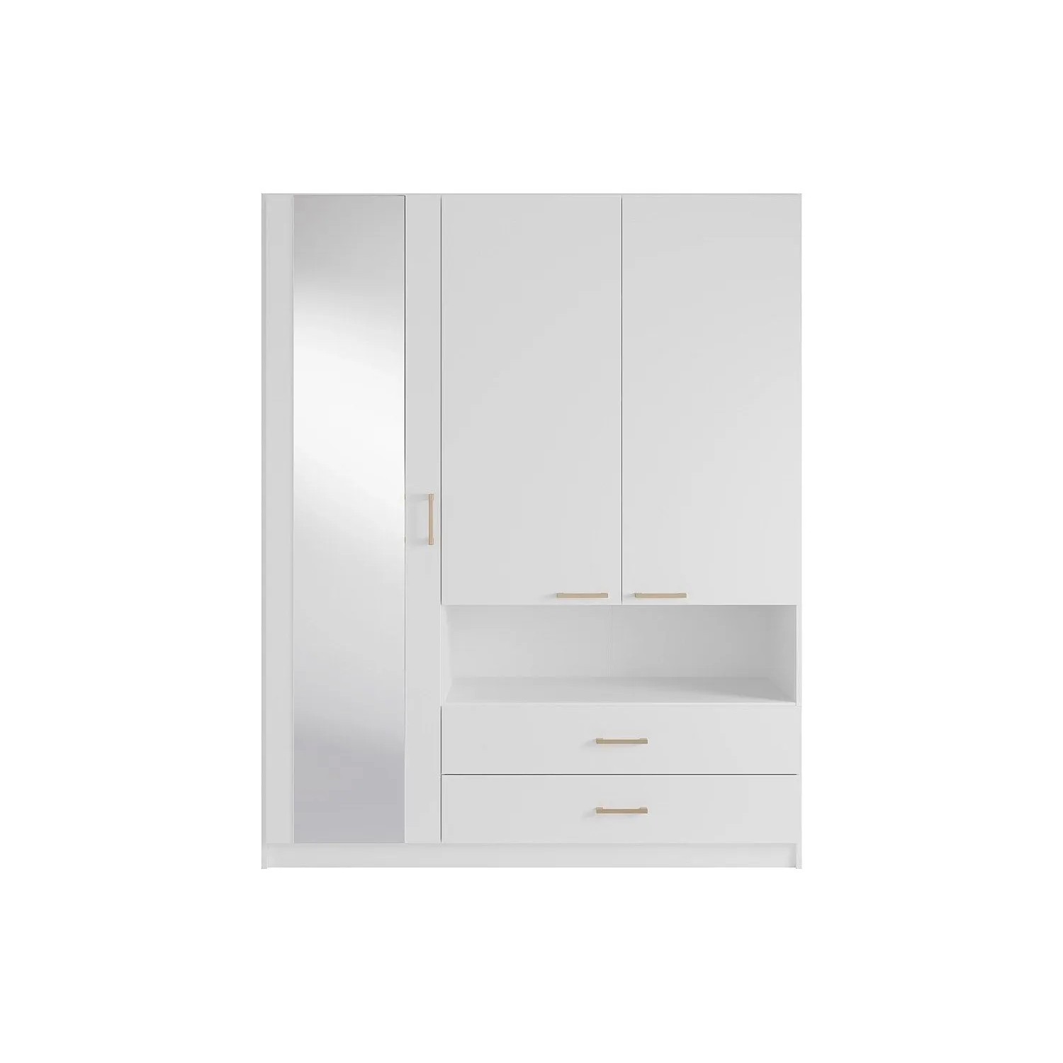 Vente-unique Kleiderschrank Lyriano Weiß 160 cm
