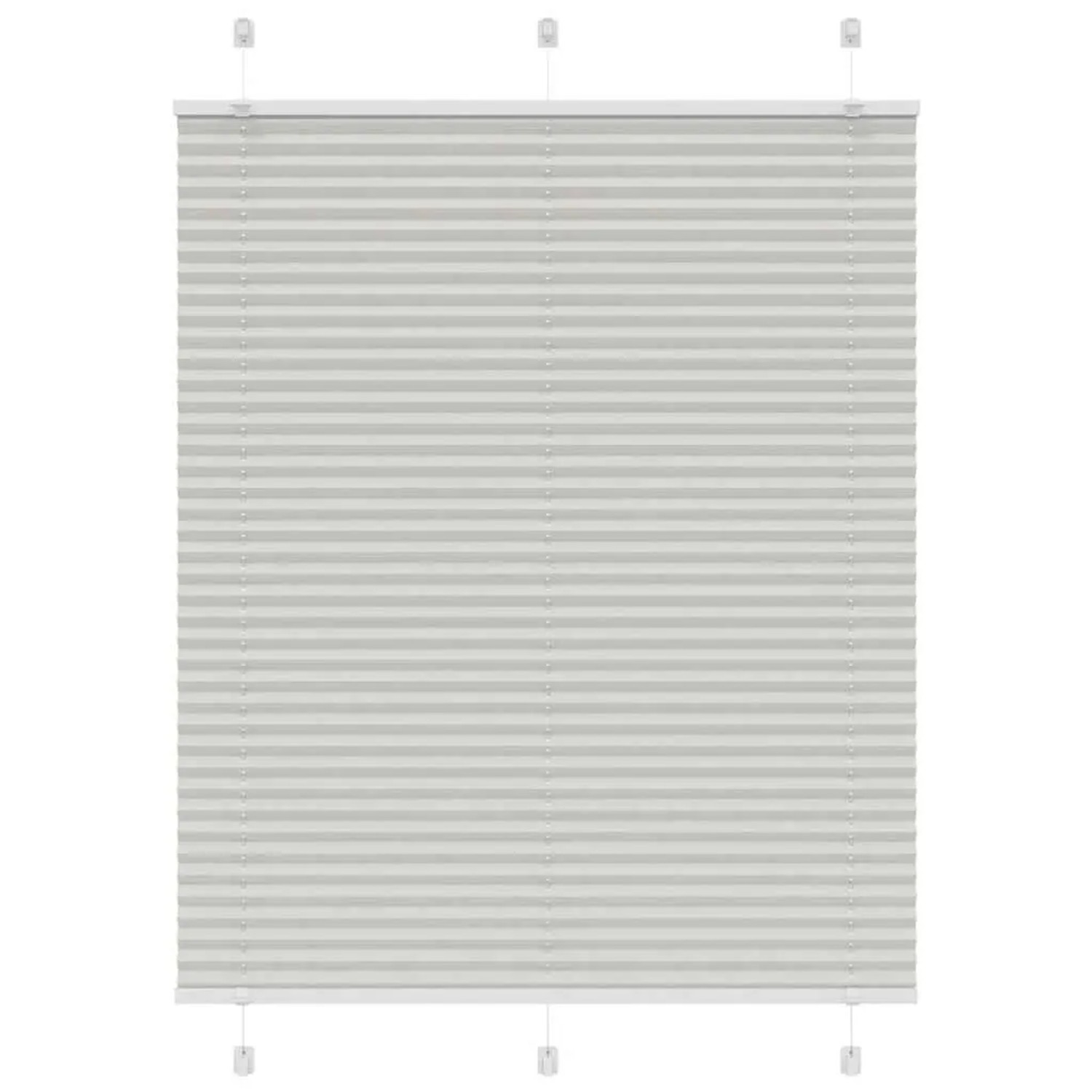 vidaXL Plissee Hellgrau 110x100 cm Stoffbreite 109,4 cm Polyester 4015332 günstig online kaufen