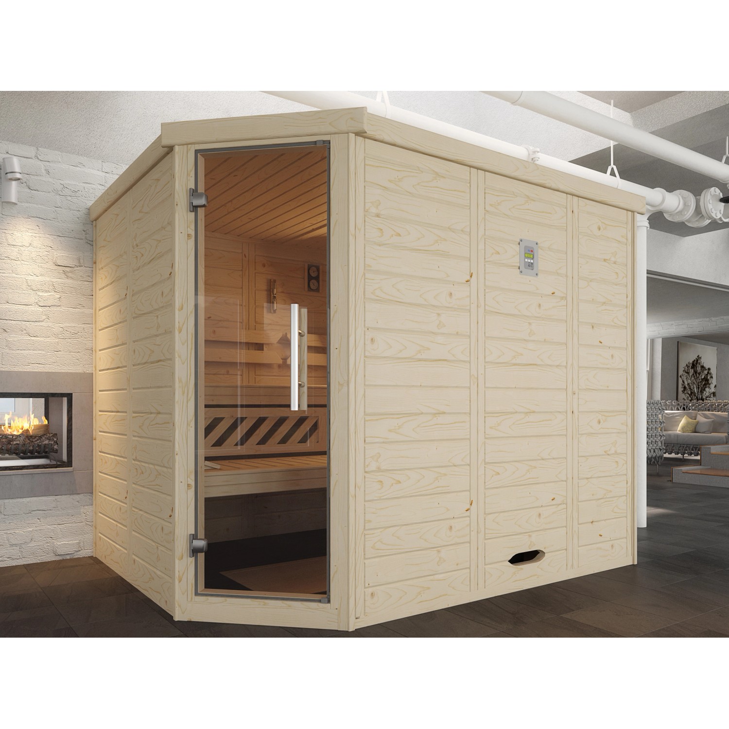 Weka Elementsauna 528 BioS Set Gr. 2 mit Glastür günstig online kaufen