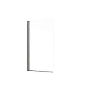 Schulte ExpressPlus Badewannenfaltwand, 1-teilig, 700x1300mm, mit Rahmen aus Aluminium und klarer Glasfläche.