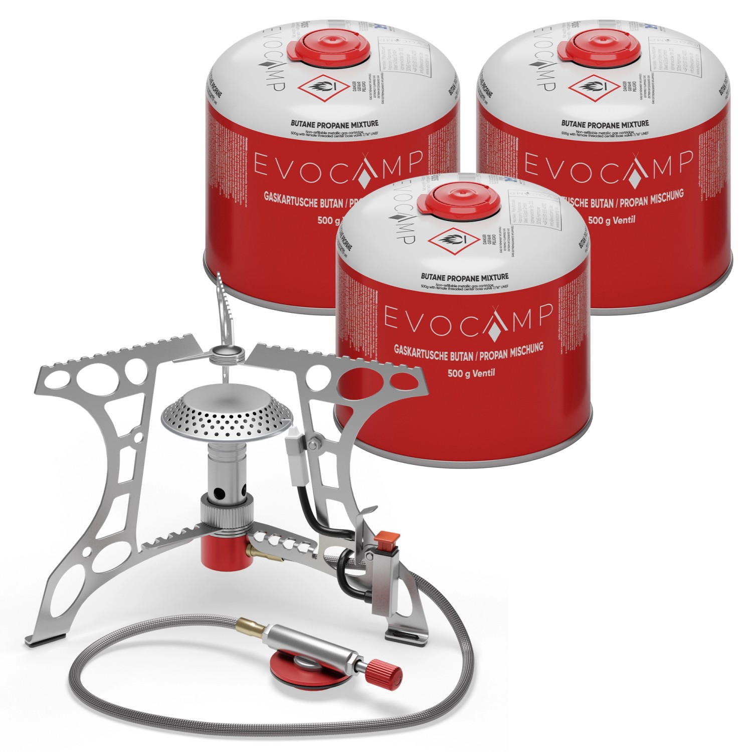 Evocamp Mini-Gaskocher 3.2 kW für Camping und Outdoor mit 3 500 g Kartusche günstig online kaufen