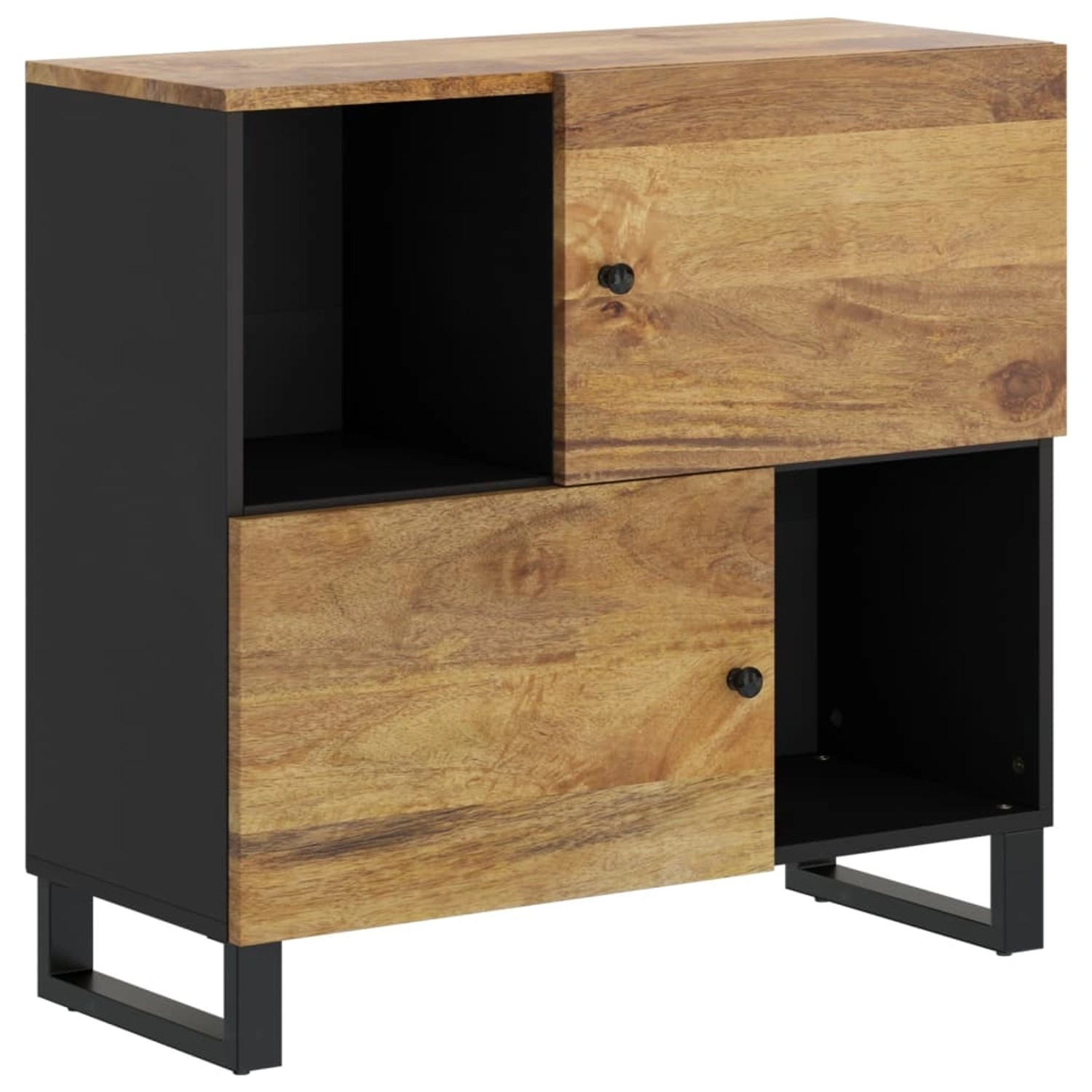 vidaXL Sideboard mit 2 Türen 80x33x75 cm Massivholz Mango 352924