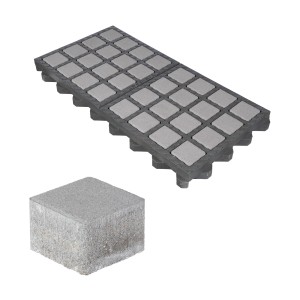 HL Drainpflaster Füllstein, steingrau, 7,4x7,4x4,9 cm, zur Verwendung mit HL Rasengittern.