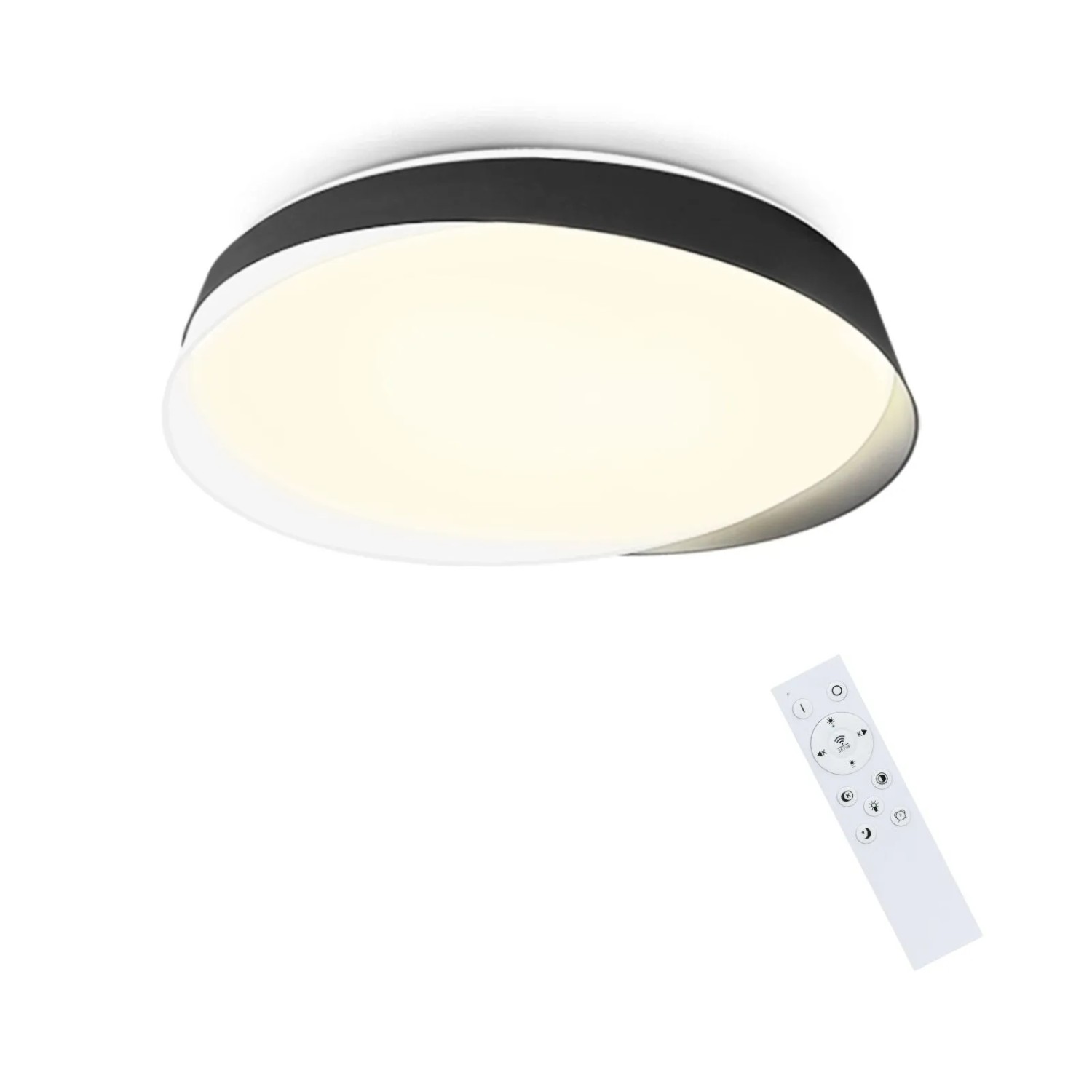 NETTLIFE LED Deckenleuchte aus Kunststoff L42cmSchwarz
