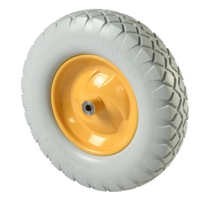 Haemmerlin Ersatzrad PF 149, PU-Rad 400 mm, pannensicher mit gelber Metallfelge.