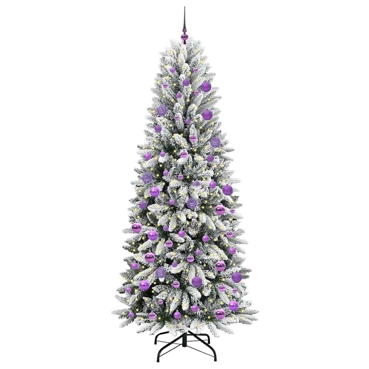 vidaXL Künstlicher Weihnachtsbaum mit 300 LEDs Weiß 78 x 78 x 210 cm 3396063