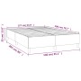 vidaXL Boxspringbett, dunkelgrau, 140x200 cm, Stoffbett mit Lattenrost und Füßen.