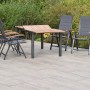 Merxx Gartenmöbelset Paxos, 5-teilig: Ausziehtisch aus Akazie mit 4 Klappsesseln mit Textilbespannung.