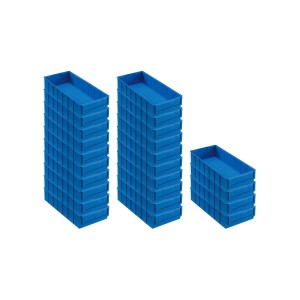 PROREGAL SuperSparSet: 24 blaue Industrieboxen (4,7 Liter) für Aufbewahrungssysteme.