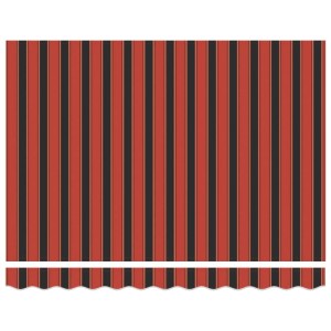 vidaXL Einziehbare Markise, orange-schwarz gestreift, für Terrasse & Garten.