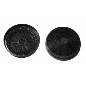 Aktivkohlefilter CF110 für Dunstabzugshauben, rund, schwarz, 2er-Set.