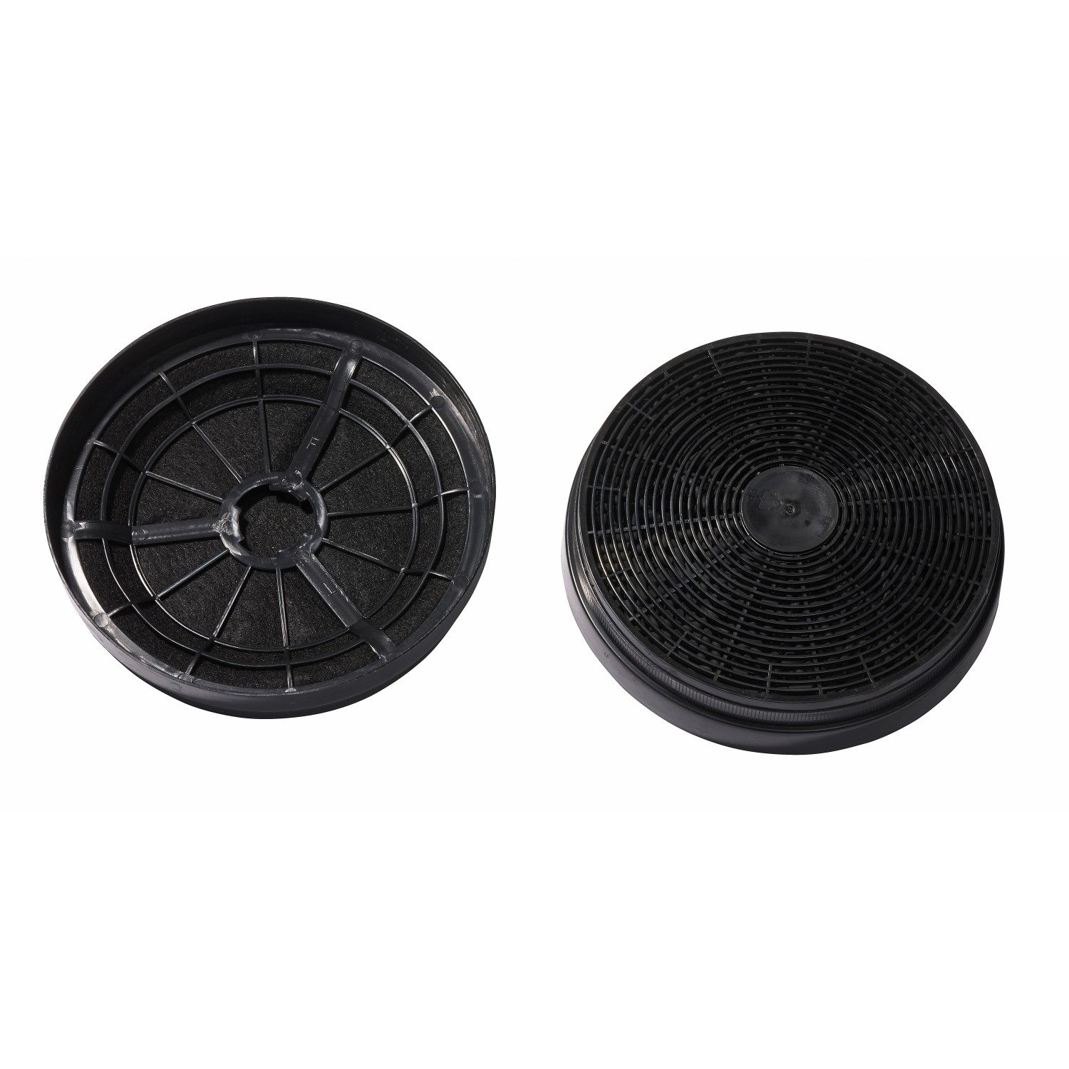 Aktivkohlefilter CF110 für Dunstabzugshauben, rund, schwarz, 2er-Set.