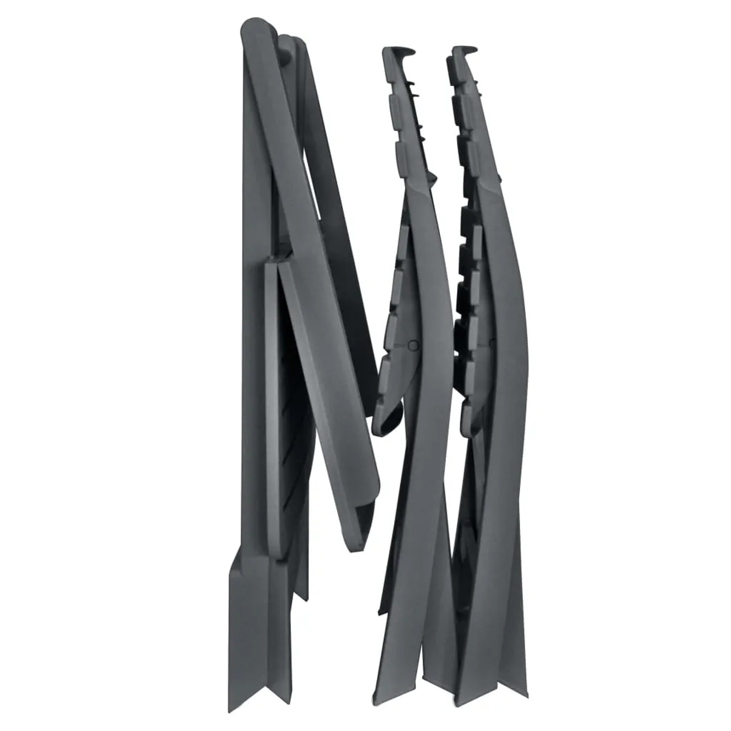 vidaXL Bistro-Set, 3-teilig, klappbar, anthrazit. Gartenmöbel-Set aus Kunststoff, platzsparend.