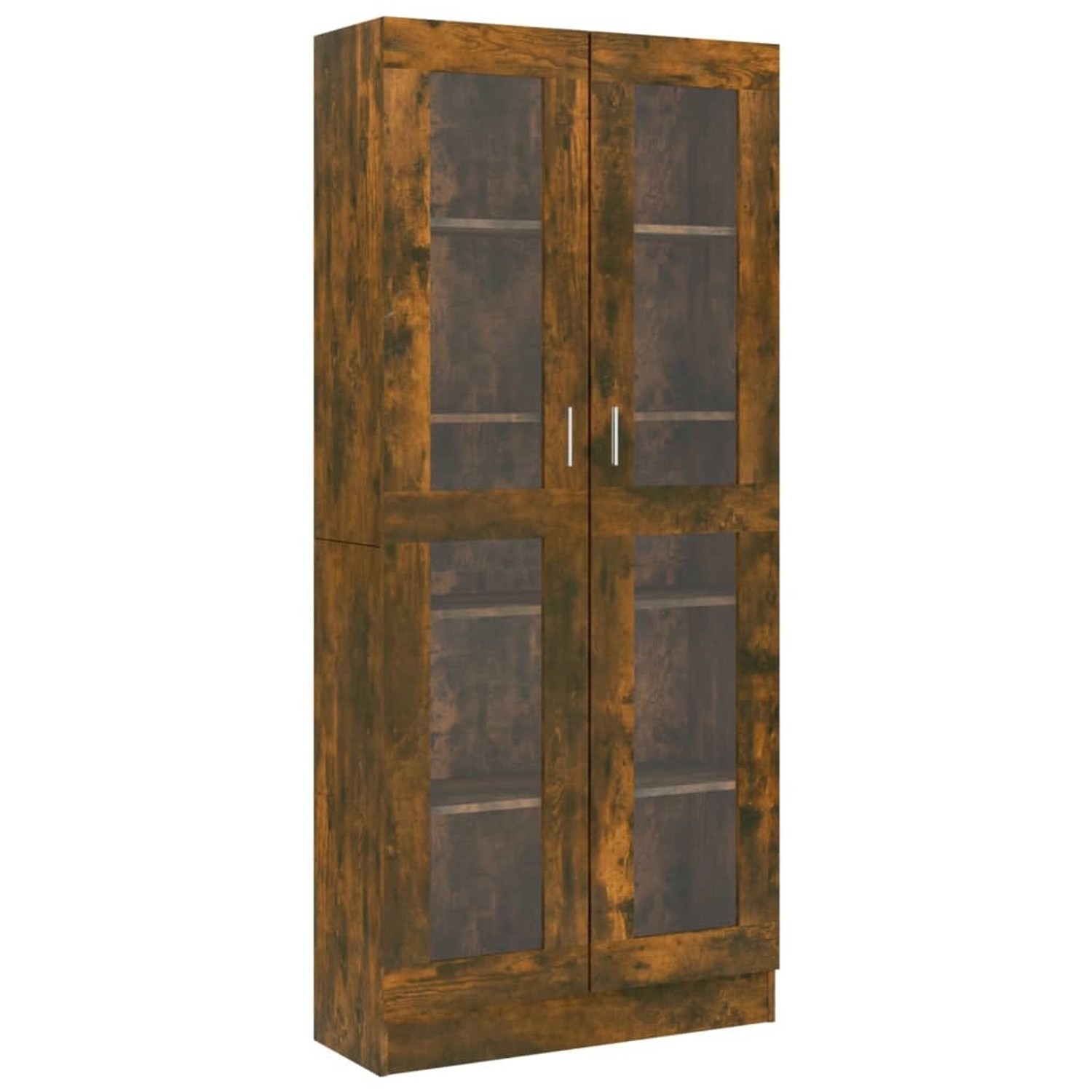 Vidaxl Vitrinenschrank Räuchereiche 82,5x30,5x185,5 Cm Holzwerkstoff günstig online kaufen