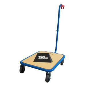 PROREGAL Profi Griffroller HxBxT 96x50x60cm Traglast 250kg Lichtblau Plattformwagen Schiebewagen Transportwagen