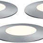 Paulmann Plug&Shine: 3 Bodeneinbaustrahler, Edelstahl, warmweiß, für Außenbeleuchtungssysteme.
