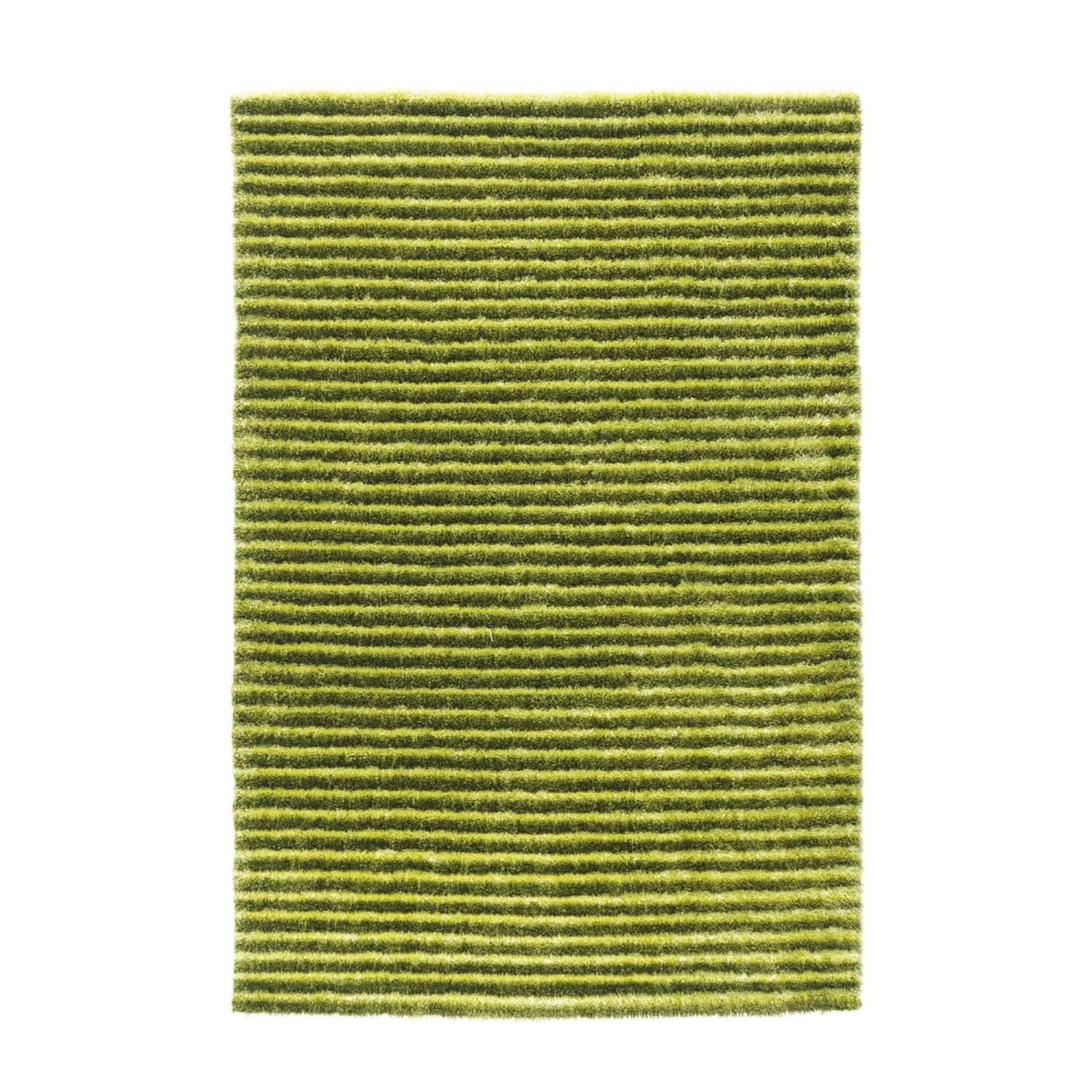 MeGusta Shaggy Hochflor Teppich Klassisch Uni Grün Polyester 140x200 cm Angélica