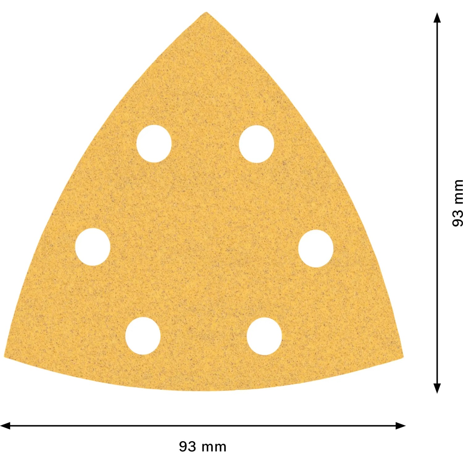 Bosch Expert Schleifblatt C470, 93x93mm, K100, 5er-Pack für Deltaschleifer.