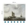 Erismann Fototapete Zooom Anchored Ships mit Segelschiffen auf See, 270x350 cm.