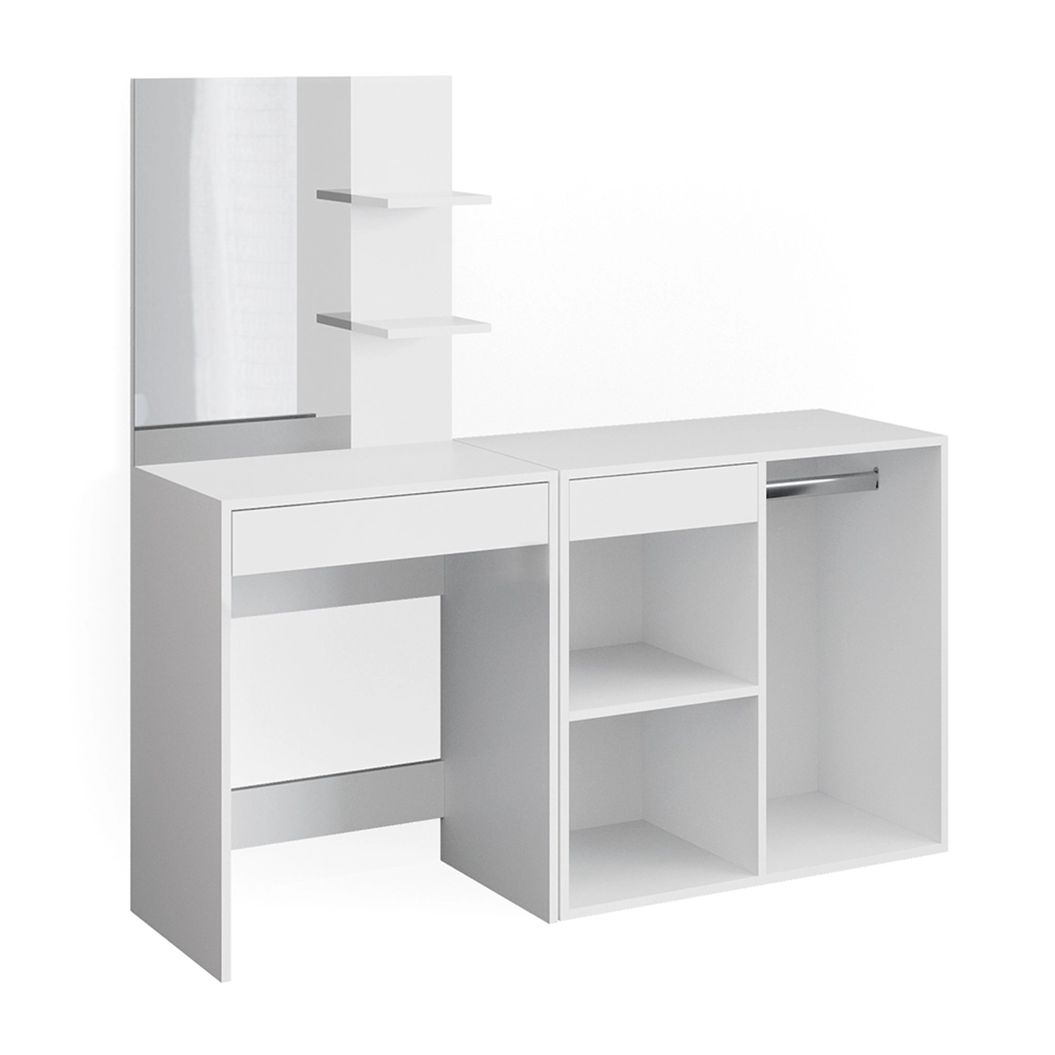 Vicco Schminktisch Isabelle Weiß 60 cm mit Schrank günstig online kaufen