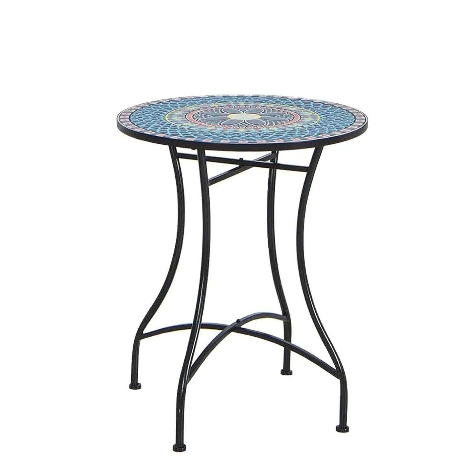 Costway Kleiner Esstisch Mosaik-Klapptisch Gartentisch Balkonmöbel