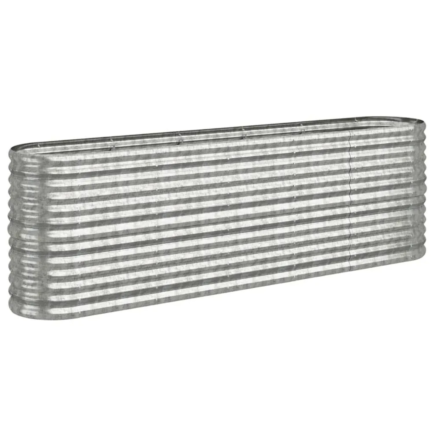 Furnicato Hochbeet Verzinkter Stahl 224x40x68 Cm Silbern