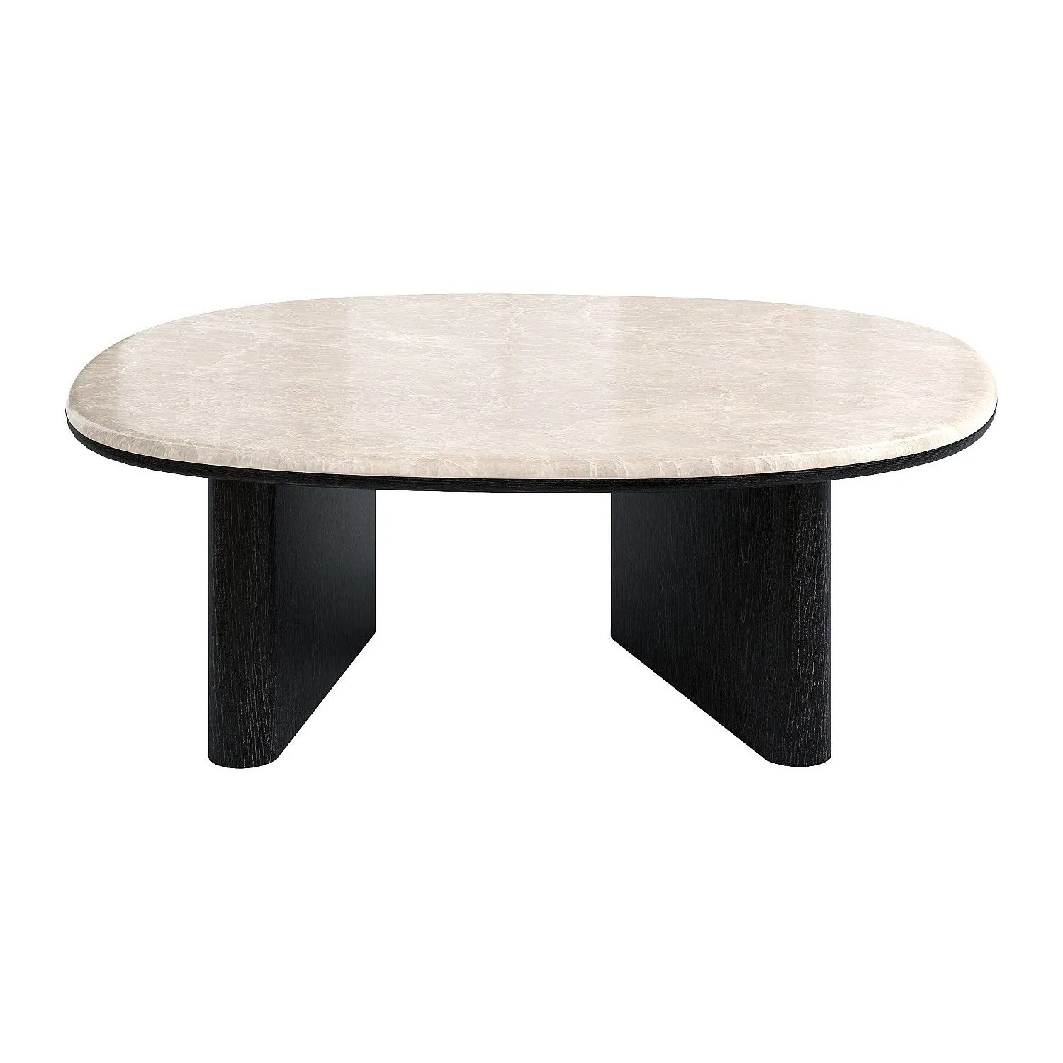 Vente-unique Couchtisch Cormina Schwarz  Beige 97 cm