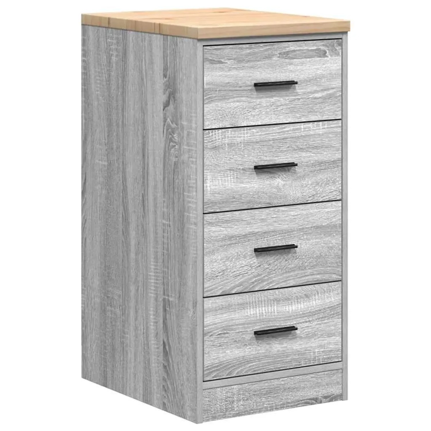 vidaXL Garagen-Aufbewahrungsschrank Grau Sonoma Massivholz Kiefer 860594
