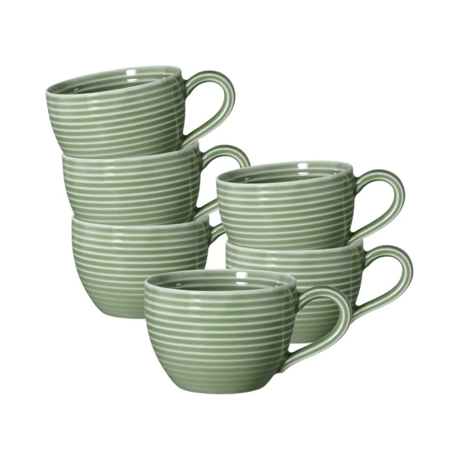 Seltmann Weiden Beat Color Glaze Espressotasse 0,11, 6er Set Salbeigrün