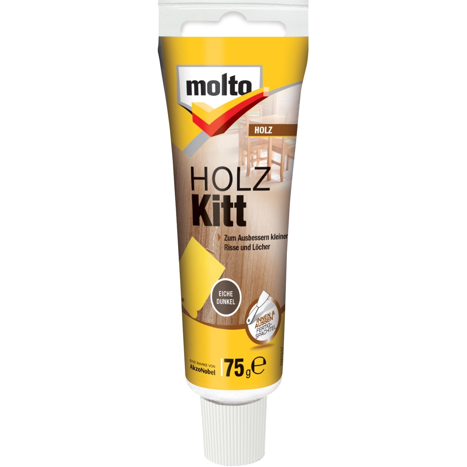 Molto Holz Kitt für Innen und Außen Eiche Dunkel 75 g