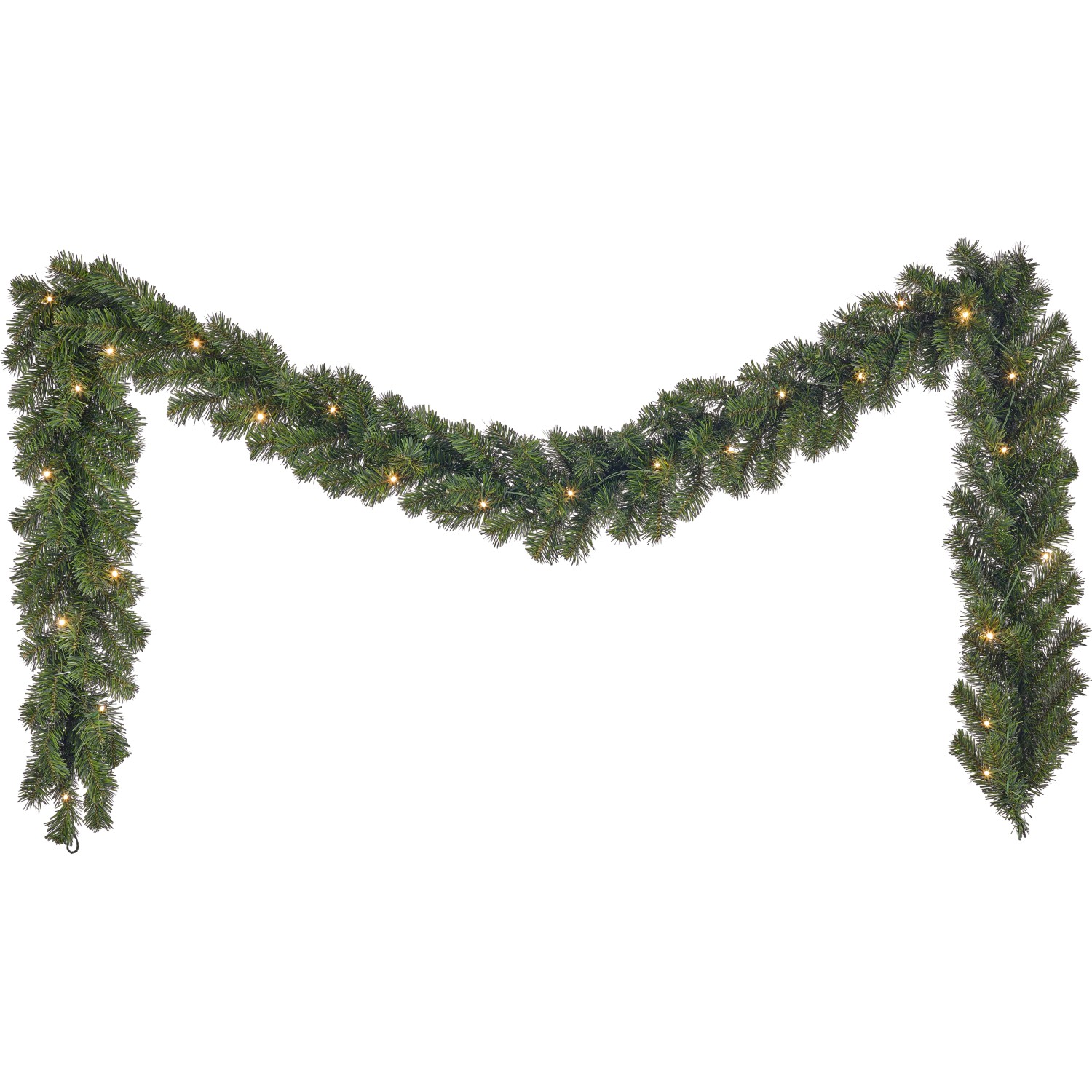 Künstliche Tannengirlande Tramso 270 cm 25 LED Warm-/ Kaltweiß Indoor & Out günstig online kaufen