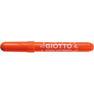 Orangefarbener Giotto Magic Lettering Fasermaler für kreatives Schreiben.