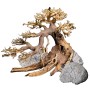 Dennerle Bonsai Dekorations-Set für Süßwasser-Aquascaping mit Baum und Steinen.