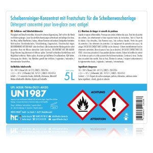 Höfer Chemie Scheiben Frostschutz Konzentrat, 4x5l Kanister, geeignet für Fächerdüsen.