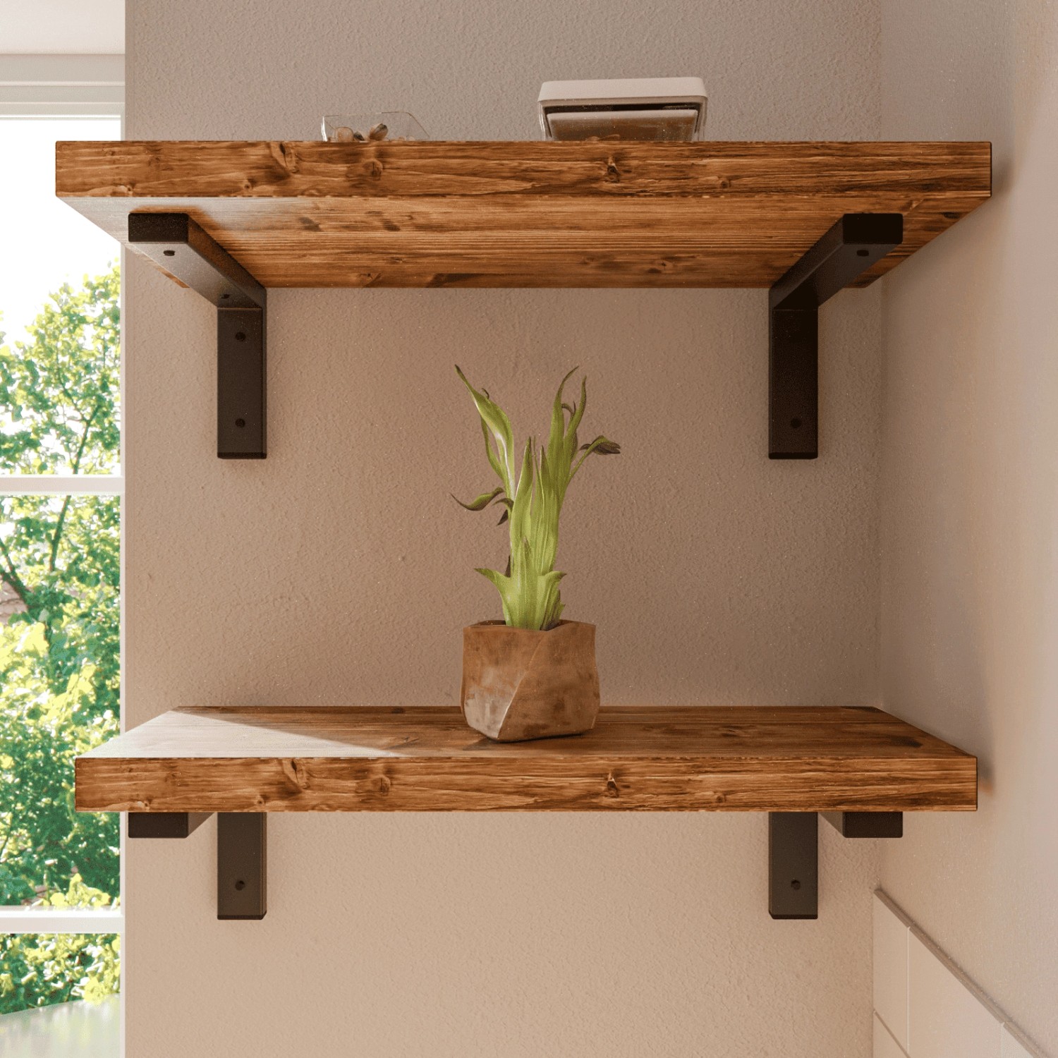 HEVVA Schwerlast Regalhalterung MAIN 15 cm Tief 1 Halter Schwarz_3